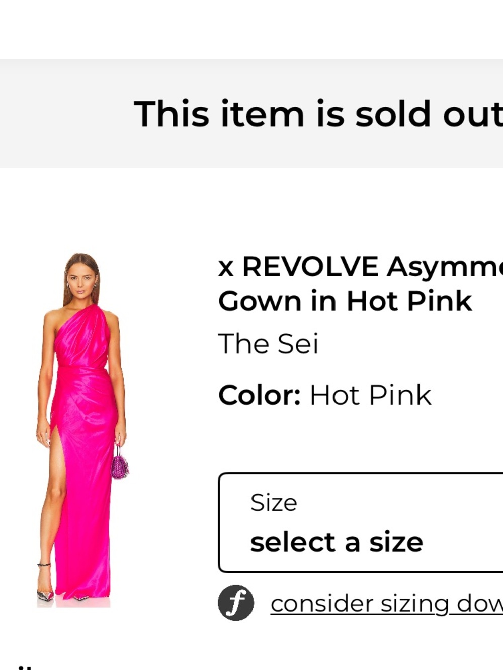 The Sei x REVOLVE Hot Pink Asymmetric Gown
